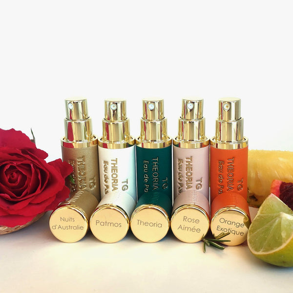 Theoria Gold Luxury Perfume Travel Pack 8ml x 5 | Buy 4 Get 5 Natural Perfumes
